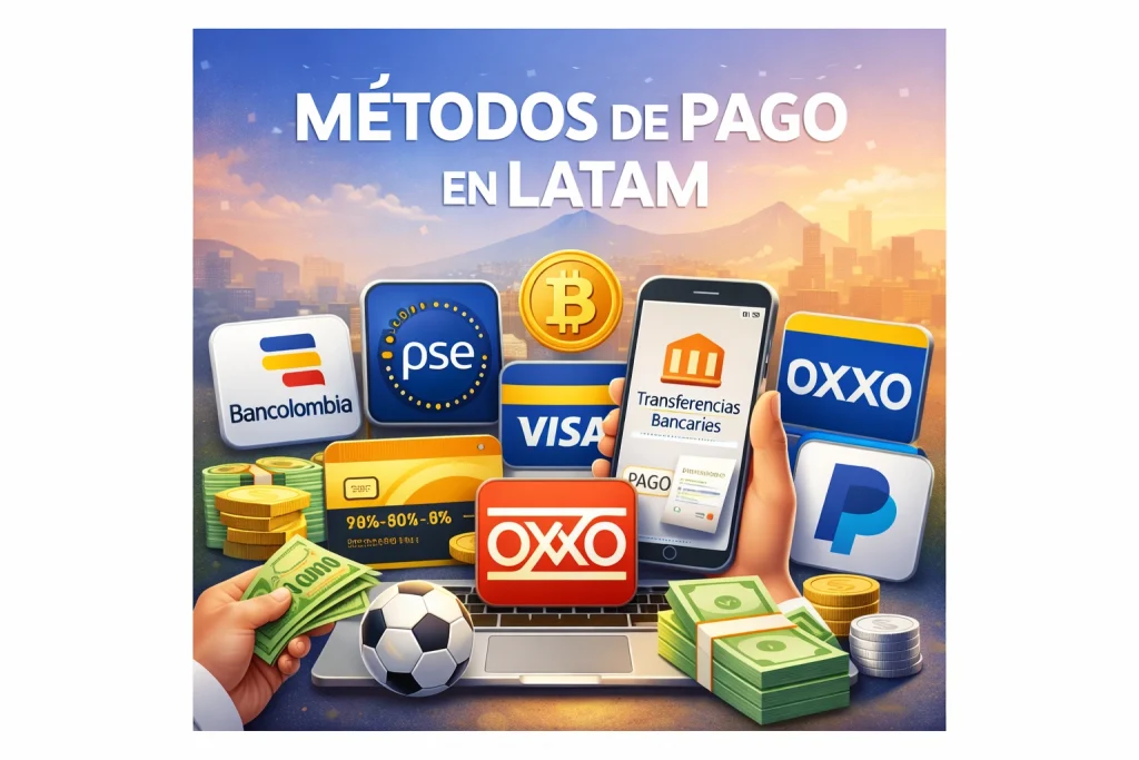 Métodos de pago disponibles en casas de casino online en LATAM