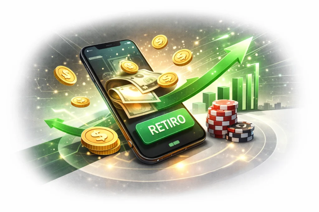 Retiro de dinero en casino online desde el móvil