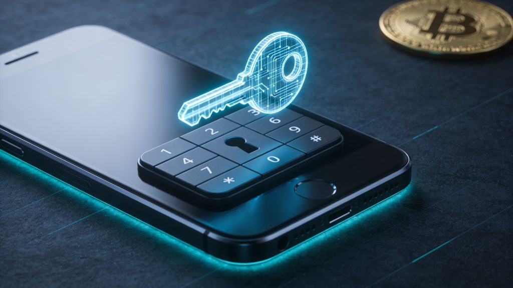 Concepto de criptocasino anónimo sin verificación KYC